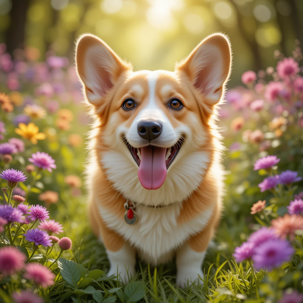 Summers with a corgi