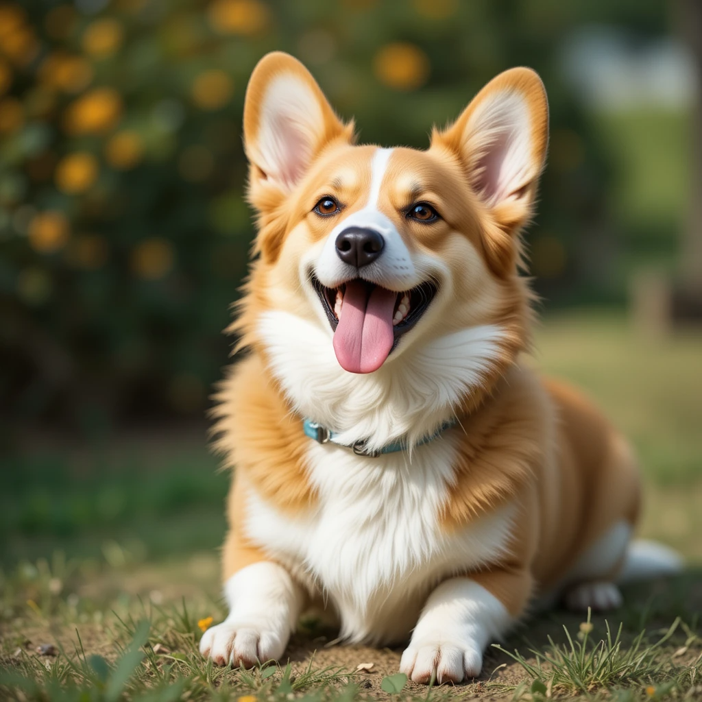 Summers with a corgi