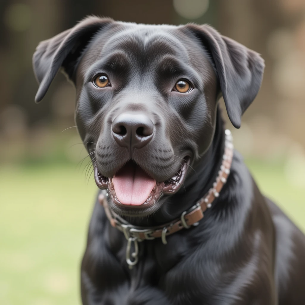 Black Boxer Lab Mix: