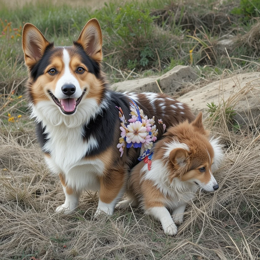 Merle corgi