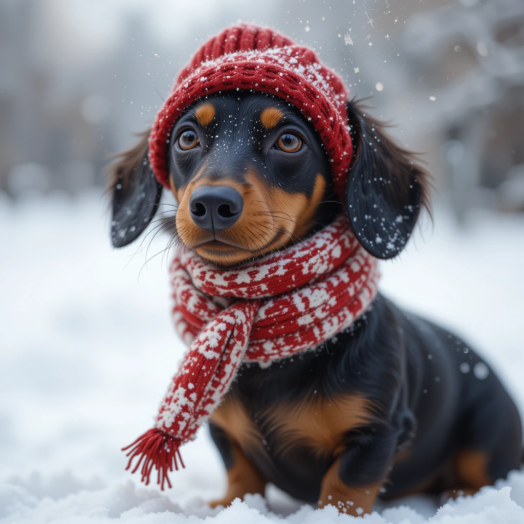 Dachshund for Winter