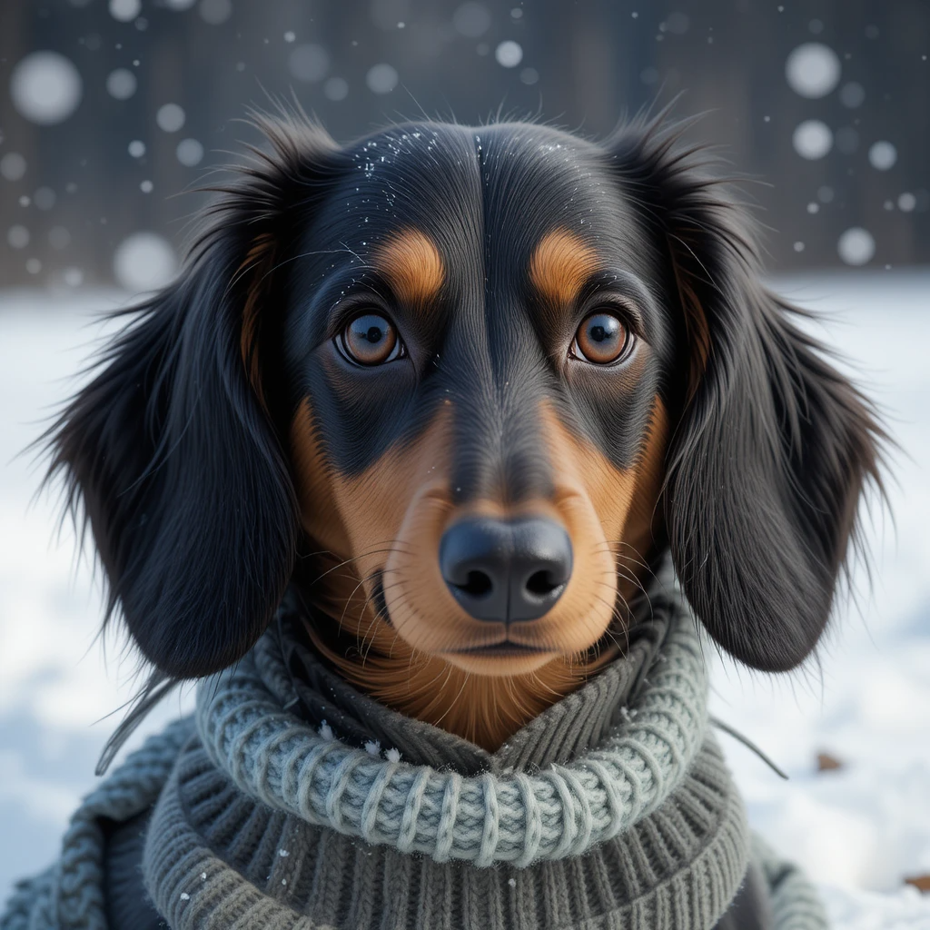 Dachshund for Winter