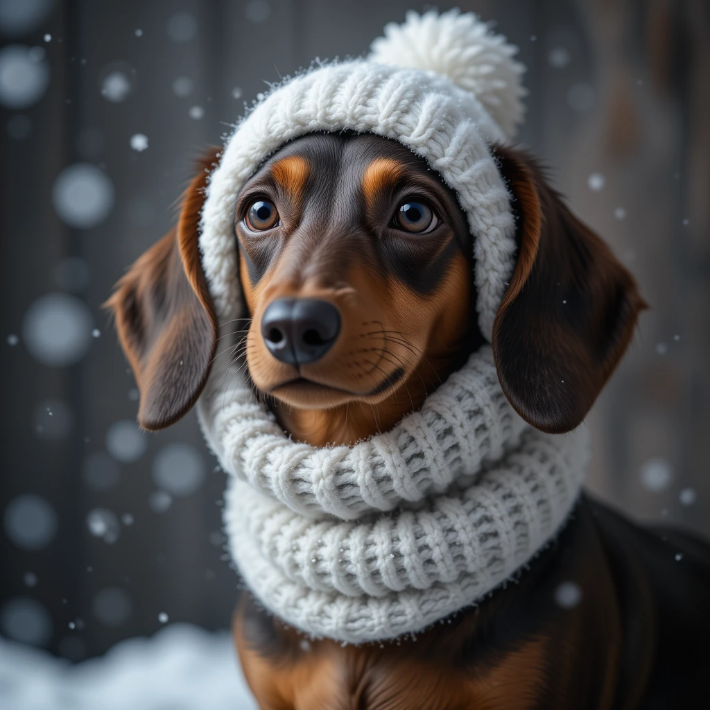 Dachshund for Winter