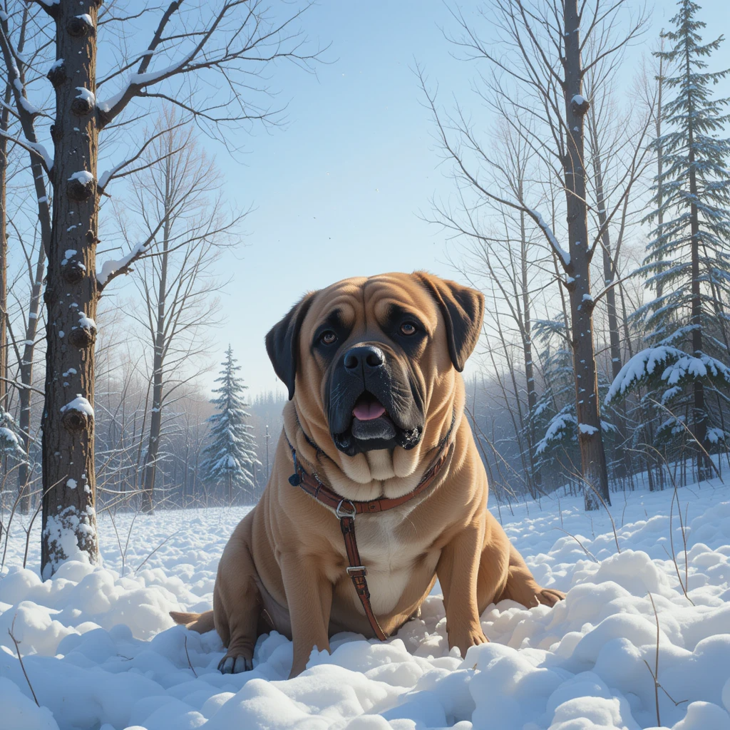 Winters with Bullmastiffs