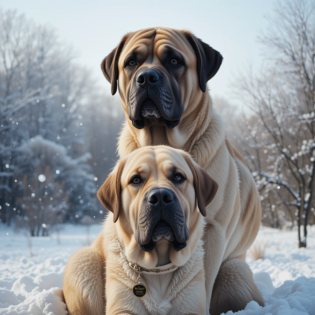 Winters with Bullmastiffs
