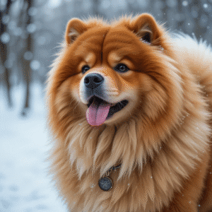 Winters with Chow Dogs