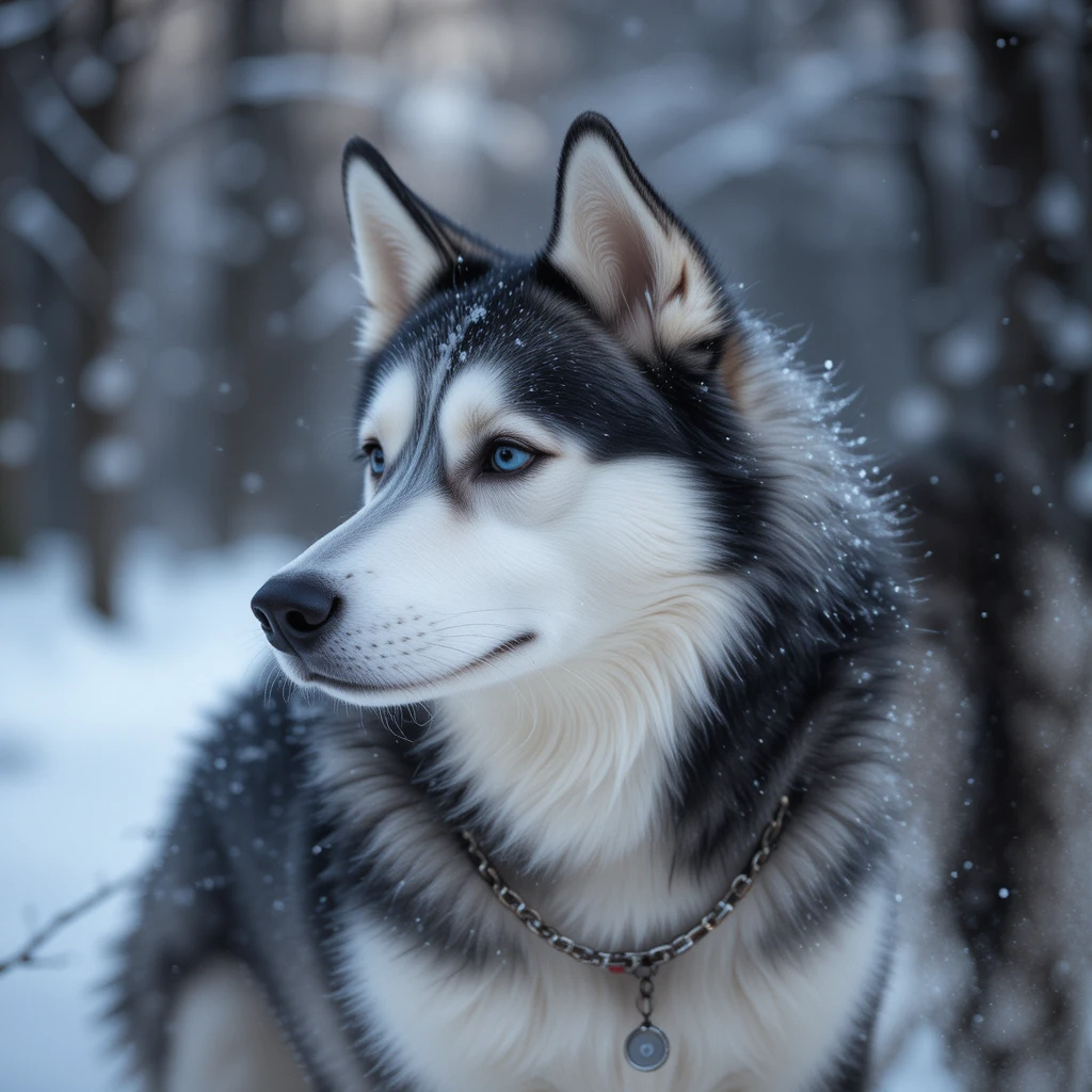 Winter with Husky