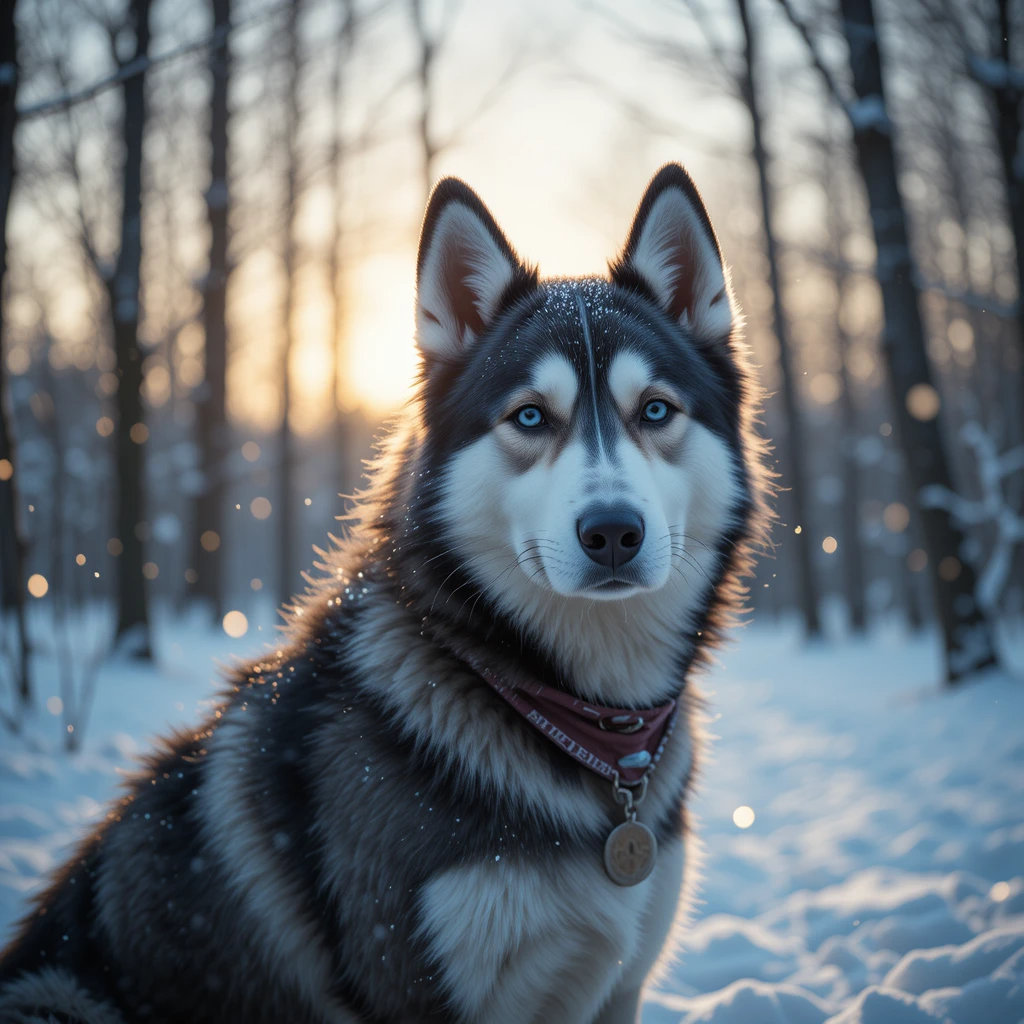 Winter with Husky