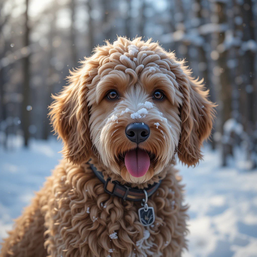 Winter with Labradoodle