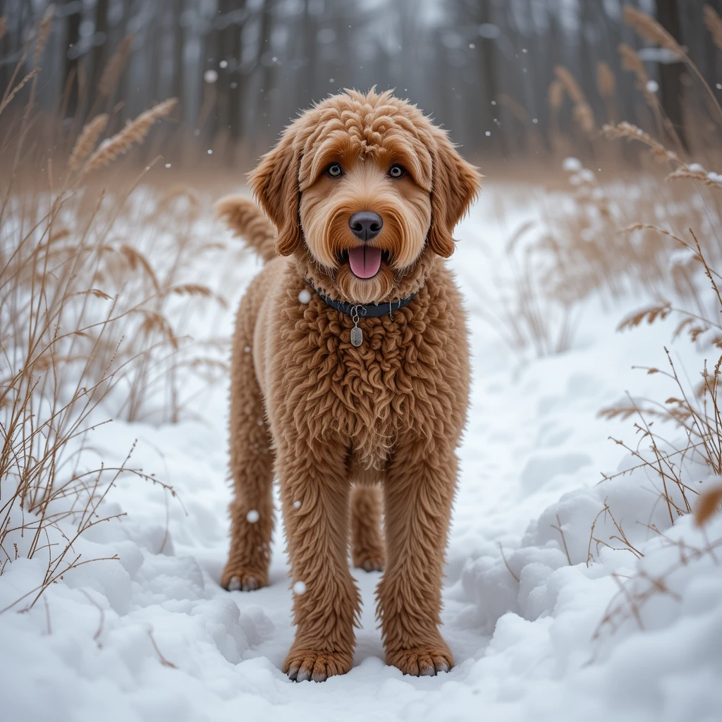 Winter with Labradoodle
