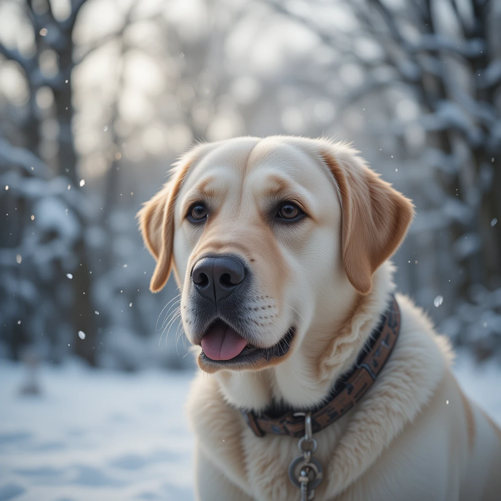 Winter with Labrador