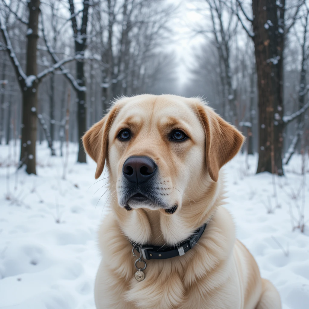 Winter with Labrador