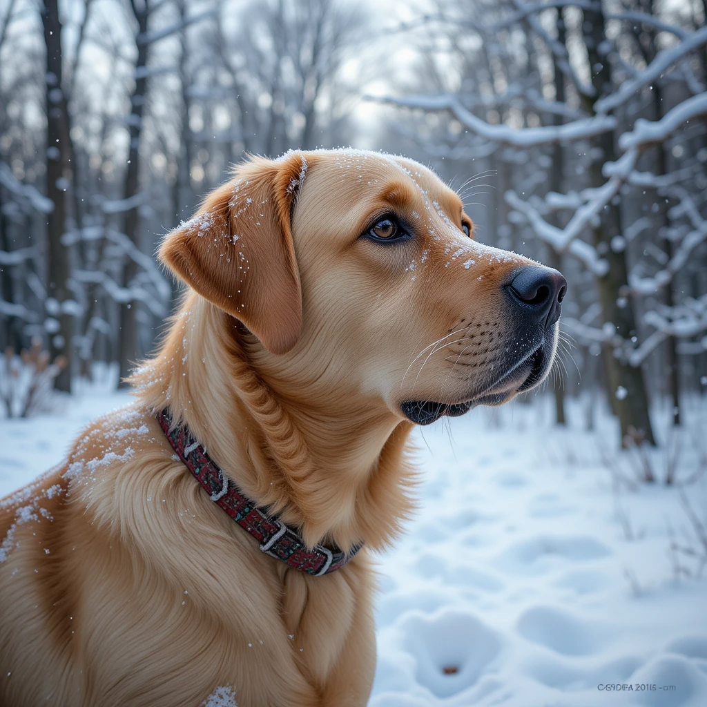 Winter with Labrador