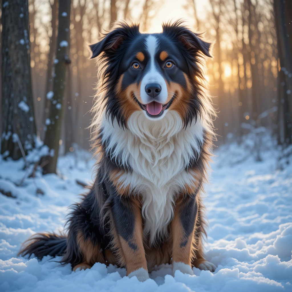 Australian Shepherds in Winter